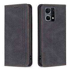 Coque Portefeuille Livre Cuir Etui Clapet B05F pour Oppo F21 Pro 4G Noir