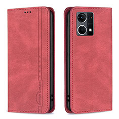 Coque Portefeuille Livre Cuir Etui Clapet B05F pour Oppo F21s Pro 4G Rouge