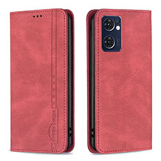 Coque Portefeuille Livre Cuir Etui Clapet B05F pour Oppo Find X5 Lite 5G Rouge