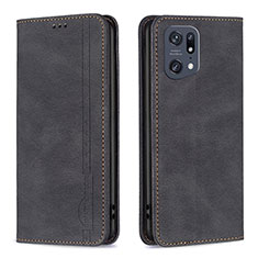 Coque Portefeuille Livre Cuir Etui Clapet B05F pour Oppo Find X5 Pro 5G Noir