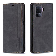 Coque Portefeuille Livre Cuir Etui Clapet B05F pour Oppo Reno5 Lite Noir