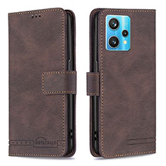 Coque Portefeuille Livre Cuir Etui Clapet B05F pour Realme 9 4G Marron