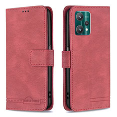 Coque Portefeuille Livre Cuir Etui Clapet B05F pour Realme 9 5G Rouge