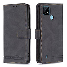 Coque Portefeuille Livre Cuir Etui Clapet B05F pour Realme C21 Noir