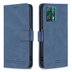 Coque Portefeuille Livre Cuir Etui Clapet B05F pour Realme Q5 5G Bleu