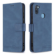 Coque Portefeuille Livre Cuir Etui Clapet B05F pour Samsung Galaxy A11 Bleu