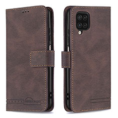 Coque Portefeuille Livre Cuir Etui Clapet B05F pour Samsung Galaxy A12 Nacho Marron