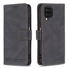 Coque Portefeuille Livre Cuir Etui Clapet B05F pour Samsung Galaxy A12 Noir