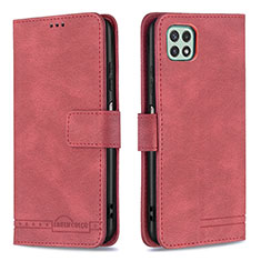 Coque Portefeuille Livre Cuir Etui Clapet B05F pour Samsung Galaxy A22 5G Rouge