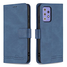 Coque Portefeuille Livre Cuir Etui Clapet B05F pour Samsung Galaxy A72 5G Bleu