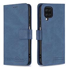 Coque Portefeuille Livre Cuir Etui Clapet B05F pour Samsung Galaxy F12 Bleu