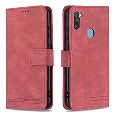 Coque Portefeuille Livre Cuir Etui Clapet B05F pour Samsung Galaxy M11 Rouge