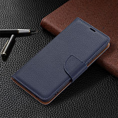 Coque Portefeuille Livre Cuir Etui Clapet B05F pour Samsung Galaxy S21 5G Bleu