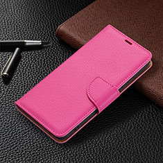 Coque Portefeuille Livre Cuir Etui Clapet B05F pour Samsung Galaxy S21 5G Rose Rouge
