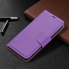 Coque Portefeuille Livre Cuir Etui Clapet B05F pour Samsung Galaxy S21 5G Violet