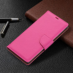 Coque Portefeuille Livre Cuir Etui Clapet B05F pour Samsung Galaxy S25 Ultra 5G Rose Rouge