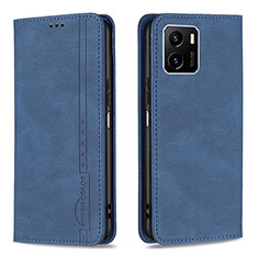 Coque Portefeuille Livre Cuir Etui Clapet B05F pour Vivo iQOO U5x Bleu