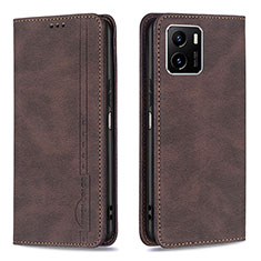 Coque Portefeuille Livre Cuir Etui Clapet B05F pour Vivo Y01 Marron