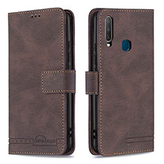 Coque Portefeuille Livre Cuir Etui Clapet B05F pour Vivo Y11 Marron