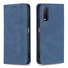 Coque Portefeuille Livre Cuir Etui Clapet B05F pour Vivo Y12A Bleu