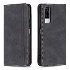 Coque Portefeuille Livre Cuir Etui Clapet B05F pour Vivo Y53s NFC Noir