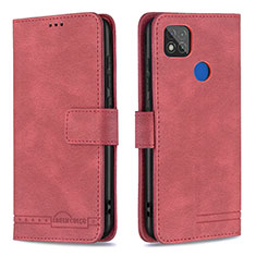 Coque Portefeuille Livre Cuir Etui Clapet B05F pour Xiaomi POCO C3 Rouge