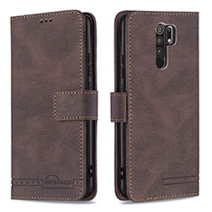 Coque Portefeuille Livre Cuir Etui Clapet B05F pour Xiaomi Poco M2 Marron