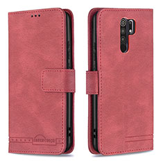 Coque Portefeuille Livre Cuir Etui Clapet B05F pour Xiaomi Poco M2 Rouge