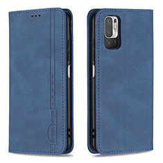 Coque Portefeuille Livre Cuir Etui Clapet B05F pour Xiaomi POCO M3 Pro 5G Bleu