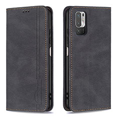 Coque Portefeuille Livre Cuir Etui Clapet B05F pour Xiaomi POCO M3 Pro 5G Noir