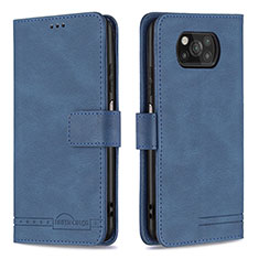 Coque Portefeuille Livre Cuir Etui Clapet B05F pour Xiaomi Poco X3 Pro Bleu