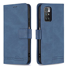 Coque Portefeuille Livre Cuir Etui Clapet B05F pour Xiaomi Redmi 10 4G Bleu