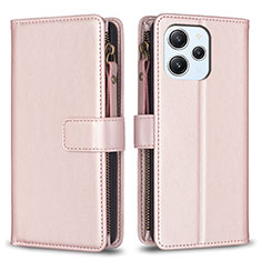 Coque Portefeuille Livre Cuir Etui Clapet B05F pour Xiaomi Redmi 12 4G Or Rose