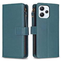 Coque Portefeuille Livre Cuir Etui Clapet B05F pour Xiaomi Redmi 12 4G Vert