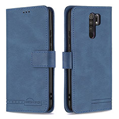 Coque Portefeuille Livre Cuir Etui Clapet B05F pour Xiaomi Redmi 9 Prime India Bleu