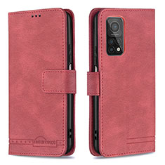 Coque Portefeuille Livre Cuir Etui Clapet B05F pour Xiaomi Redmi K30S 5G Rouge