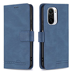 Coque Portefeuille Livre Cuir Etui Clapet B05F pour Xiaomi Redmi K40 Pro+ Plus 5G Bleu