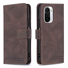 Coque Portefeuille Livre Cuir Etui Clapet B05F pour Xiaomi Redmi K40 Pro+ Plus 5G Marron