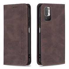 Coque Portefeuille Livre Cuir Etui Clapet B05F pour Xiaomi Redmi Note 10 5G Marron