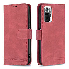 Coque Portefeuille Livre Cuir Etui Clapet B05F pour Xiaomi Redmi Note 10 Pro Max Rouge