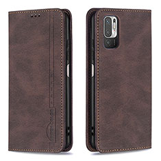 Coque Portefeuille Livre Cuir Etui Clapet B05F pour Xiaomi Redmi Note 10T 5G Marron