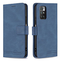 Coque Portefeuille Livre Cuir Etui Clapet B05F pour Xiaomi Redmi Note 11 4G (2021) Bleu