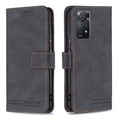 Coque Portefeuille Livre Cuir Etui Clapet B05F pour Xiaomi Redmi Note 11 Pro 4G Noir