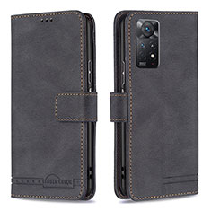 Coque Portefeuille Livre Cuir Etui Clapet B05F pour Xiaomi Redmi Note 11 Pro 5G Noir