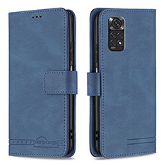 Coque Portefeuille Livre Cuir Etui Clapet B05F pour Xiaomi Redmi Note 11S 4G Bleu