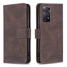 Coque Portefeuille Livre Cuir Etui Clapet B05F pour Xiaomi Redmi Note 12 Pro 4G Marron