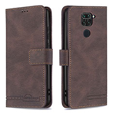 Coque Portefeuille Livre Cuir Etui Clapet B05F pour Xiaomi Redmi Note 9 Marron