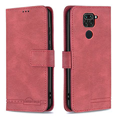 Coque Portefeuille Livre Cuir Etui Clapet B05F pour Xiaomi Redmi Note 9 Rouge