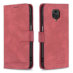 Coque Portefeuille Livre Cuir Etui Clapet B05F pour Xiaomi Redmi Note 9S Rouge