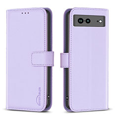 Coque Portefeuille Livre Cuir Etui Clapet B06F pour Google Pixel 7a 5G Violet Clair